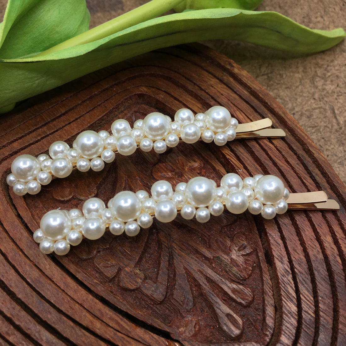 Pearl Hair Clips Gold Pin | Bellaire Wholesale
