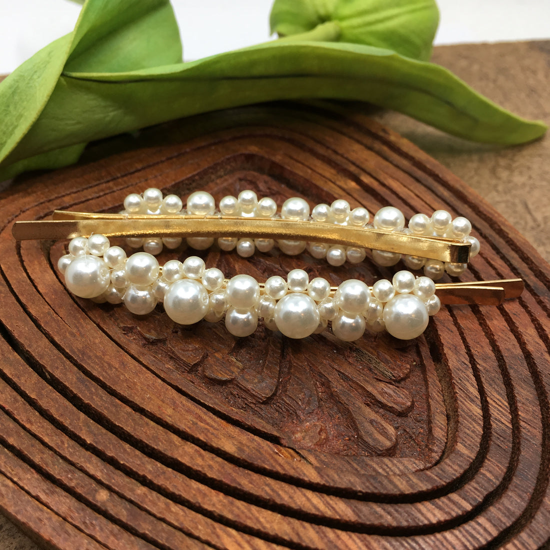 Pearl Hair Clips Gold Pin | Bellaire Wholesale