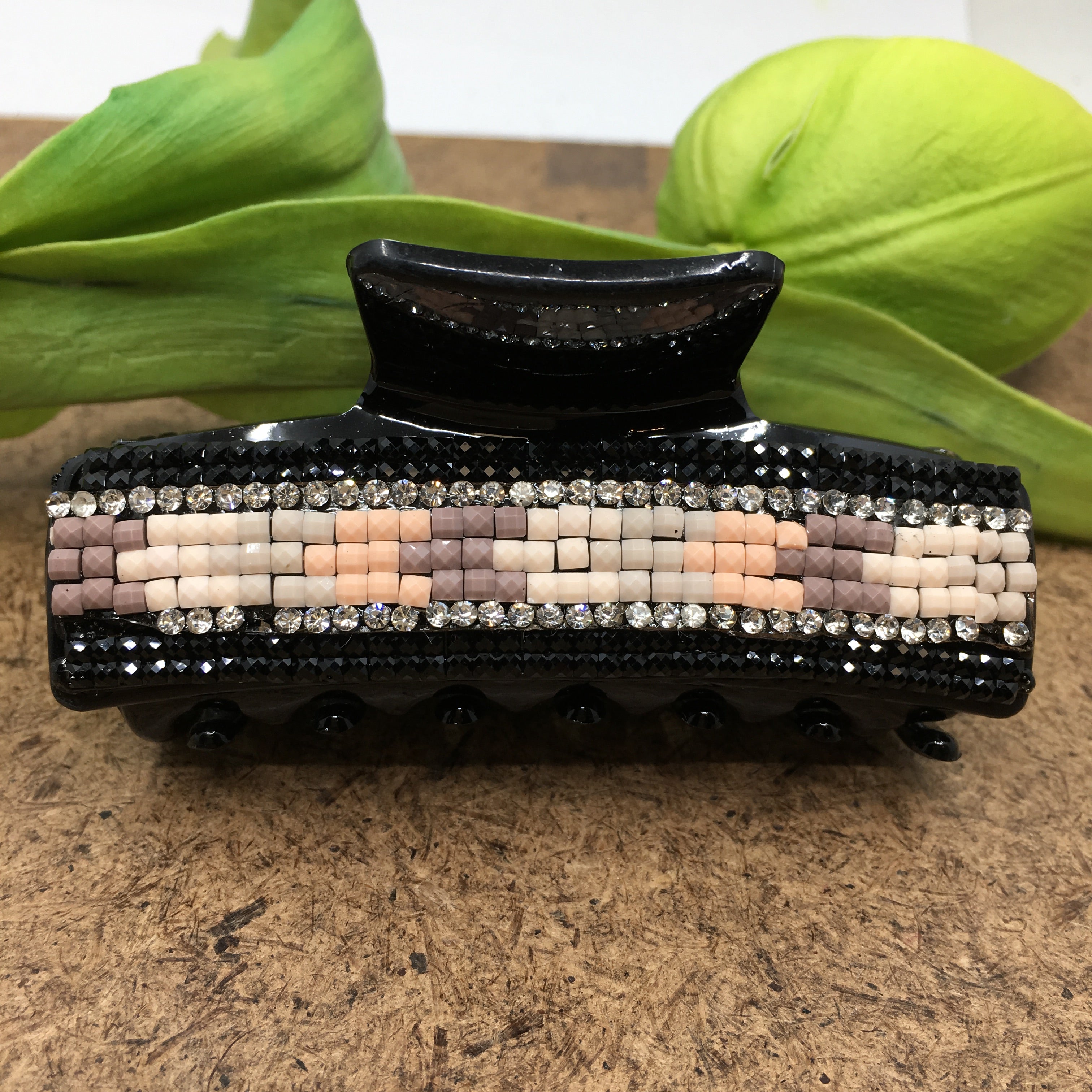 Hair Buckle with Earthy Color Stones | Bellaire Wholesale