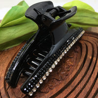 Hair Buckle with Black & Clear Stones | Bellaire Wholesale