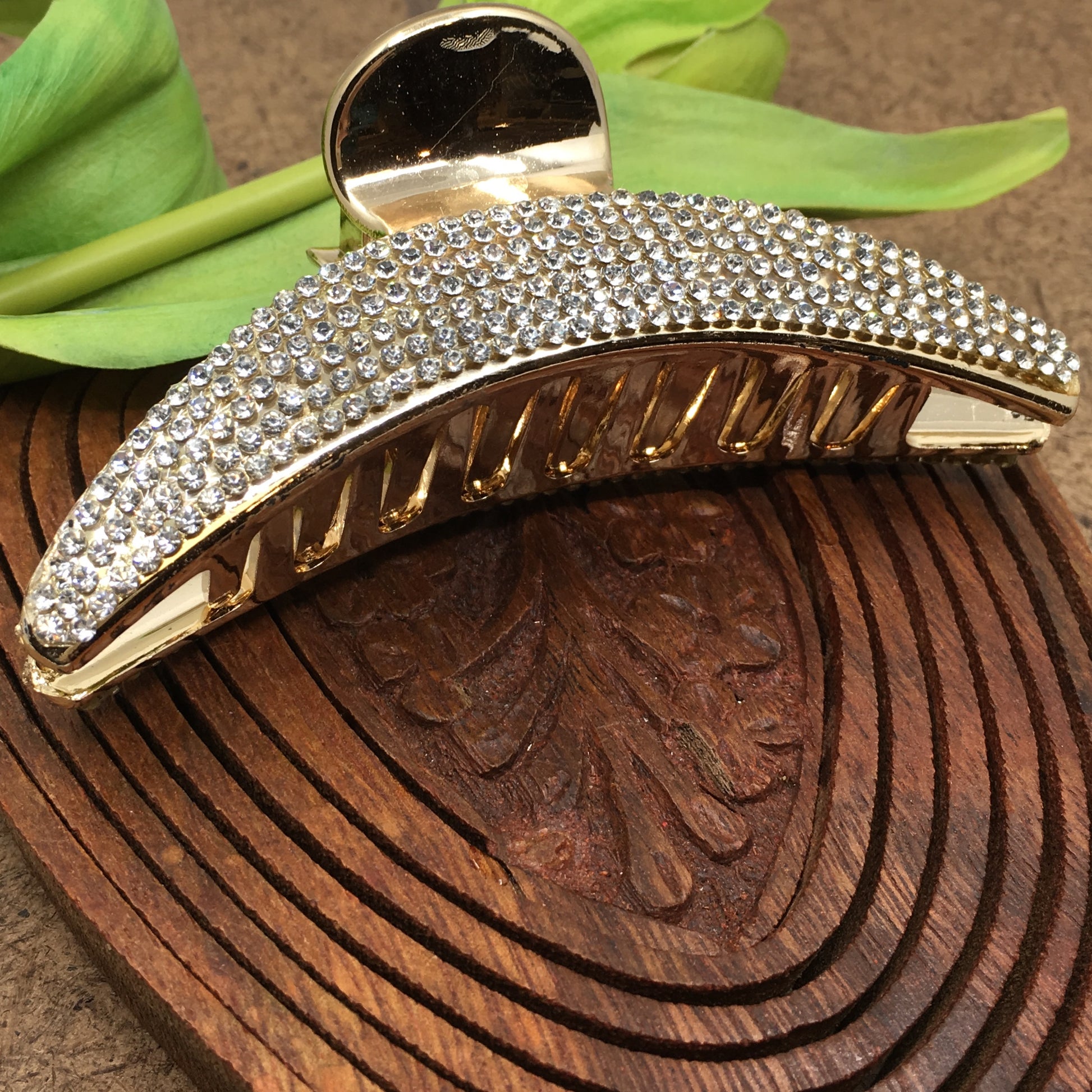 Hair Buckle with Rhinestone Stud Crystals | Bellaire Wholesale