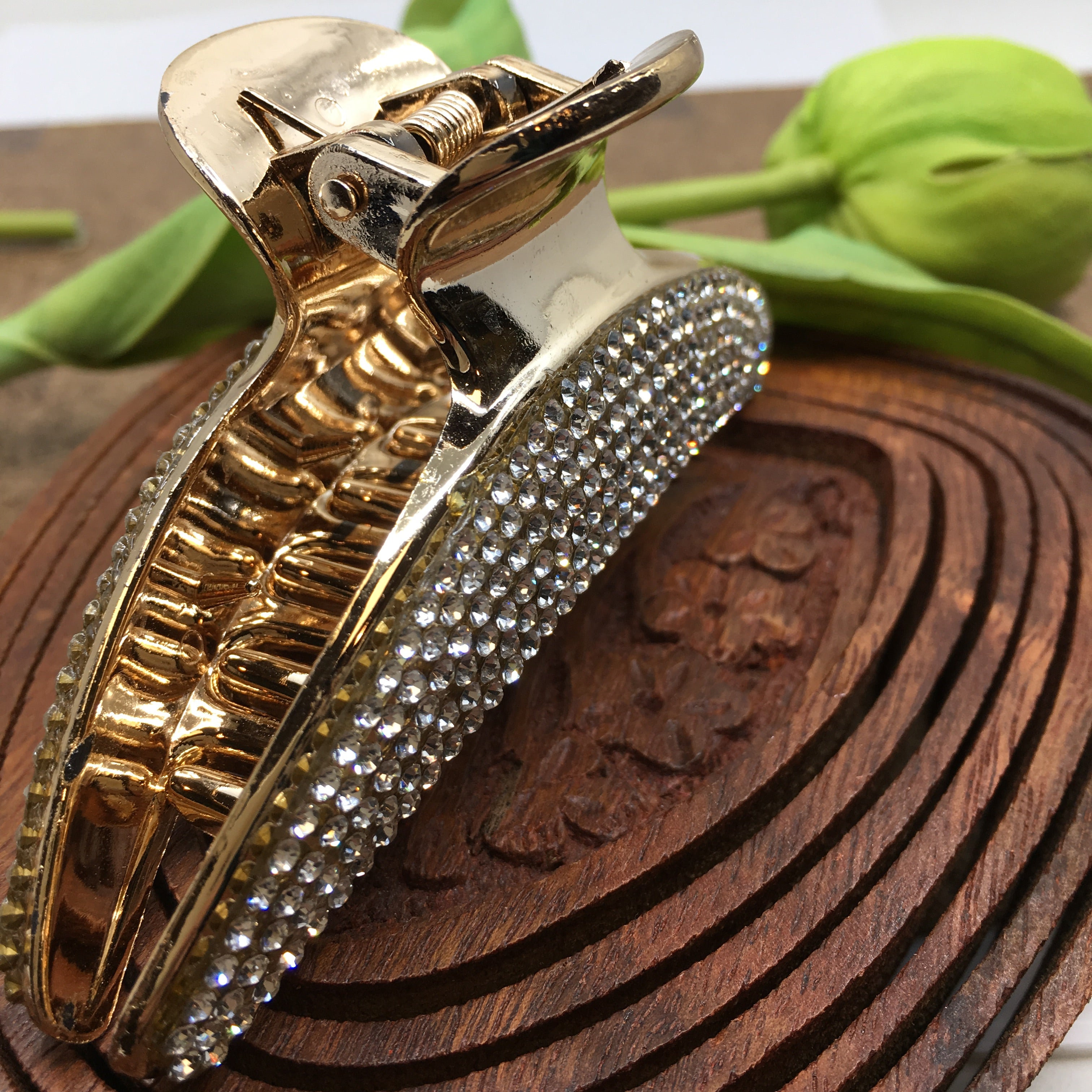 Hair Buckle with Rhinestone Stud Crystals | Bellaire Wholesale