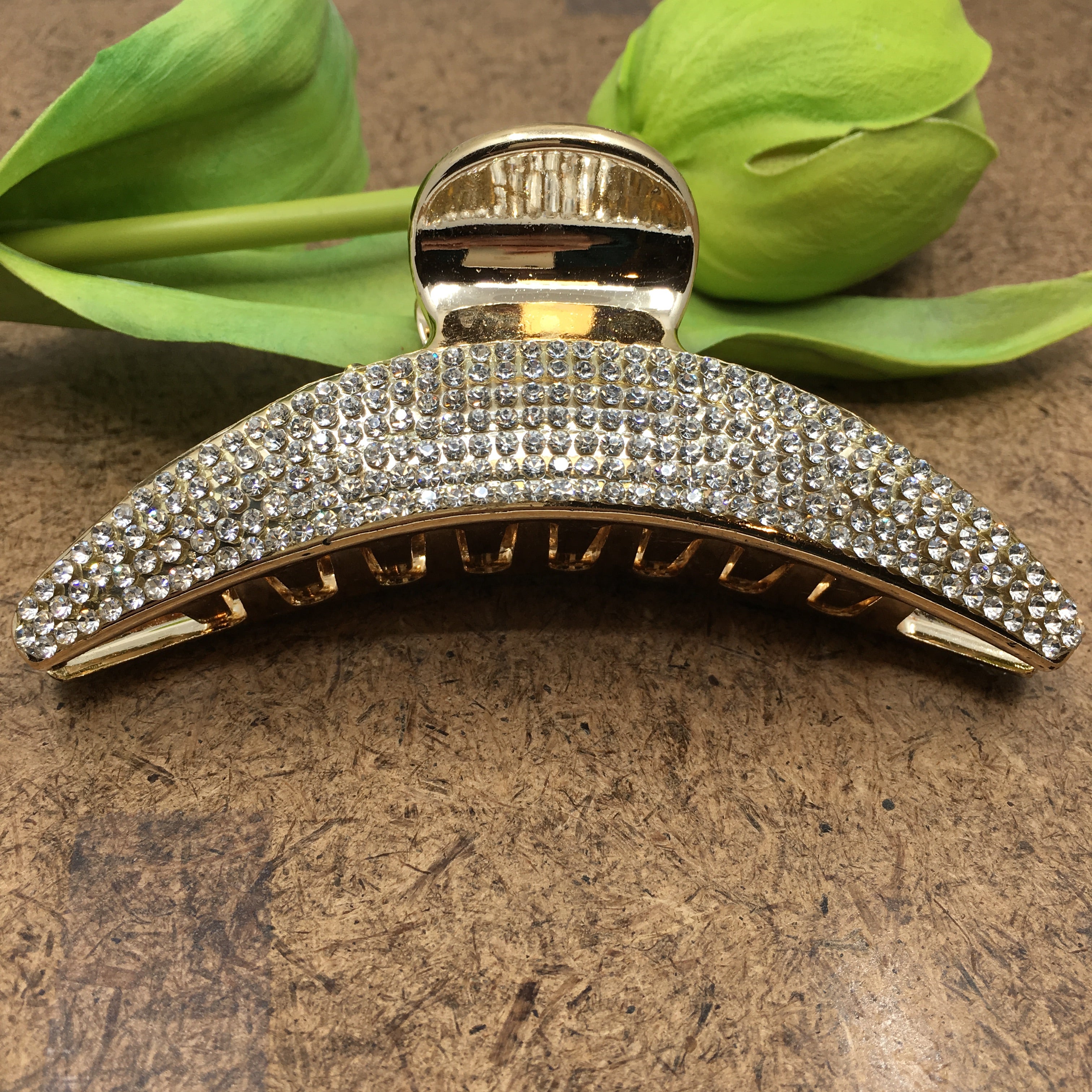 Hair Buckle with Rhinestone Stud Crystals | Bellaire Wholesale