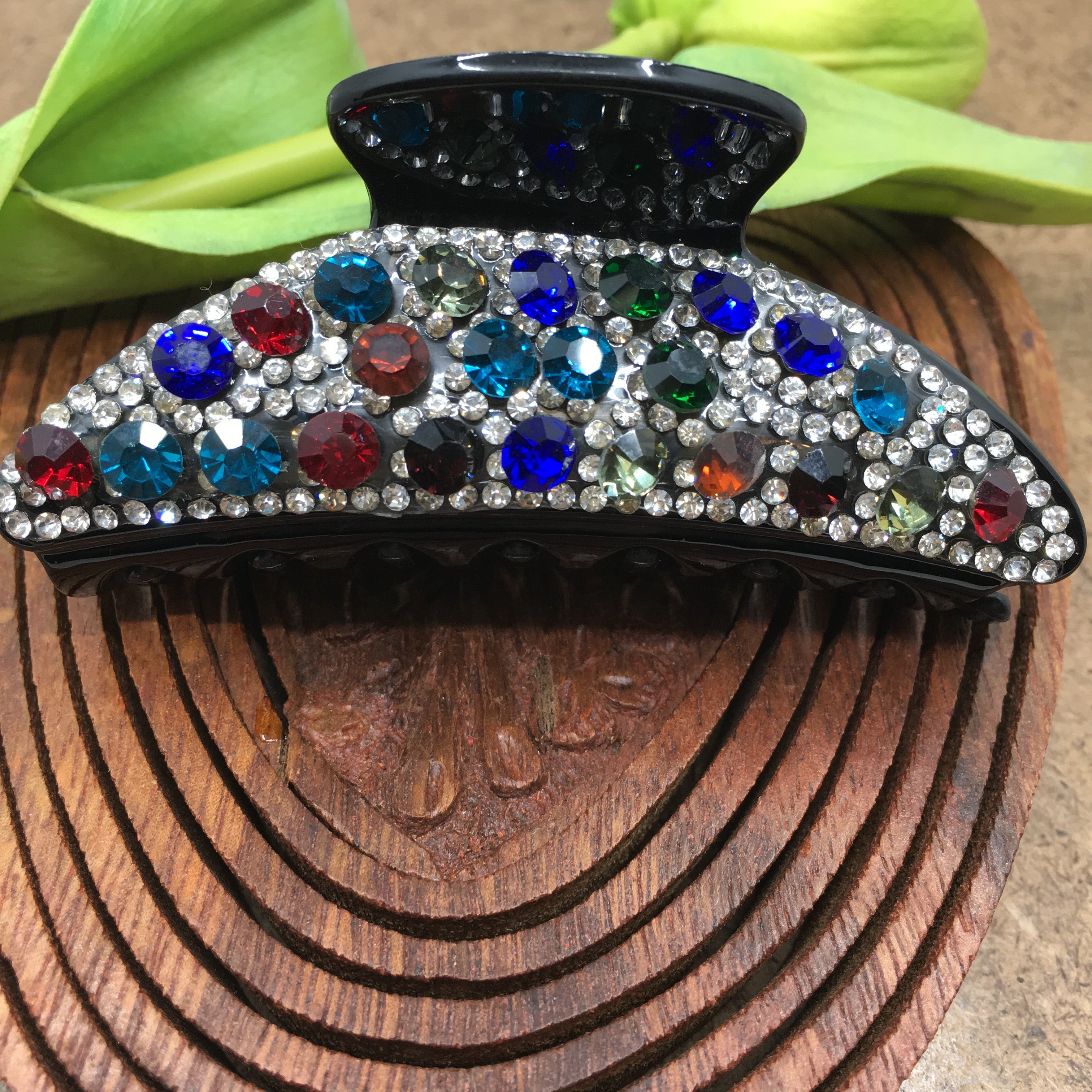Hair Buckle with Multicolor Stones | Bellaire Wholesale