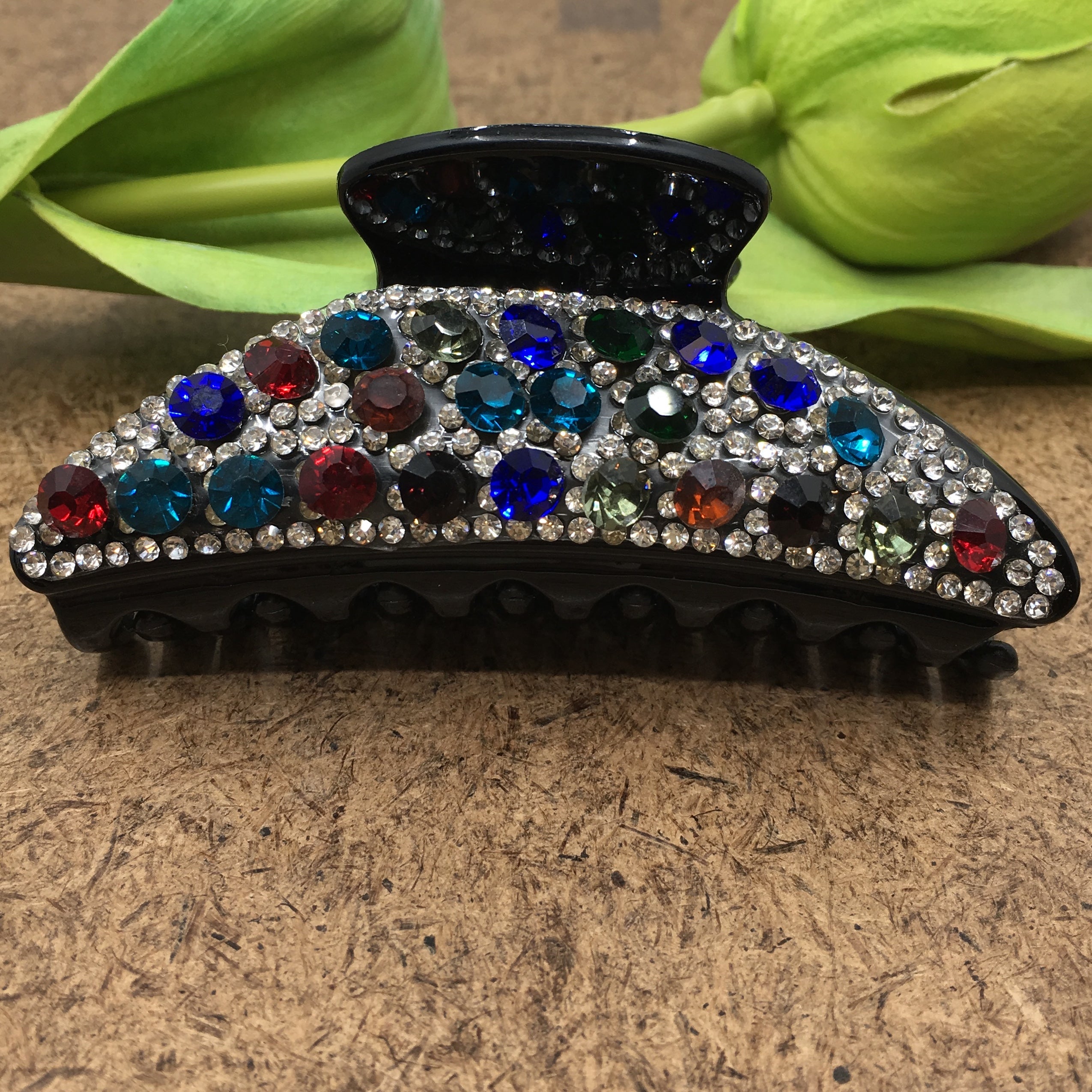 Hair Buckle with Multicolor Stones | Bellaire Wholesale