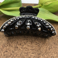 Silver Night & Silver Acrylic Stone Hair Buckle | Bellaire Wholesale
