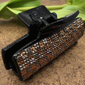 Gold & Silver Night Rhinestone Stone Hair Buckle | Bellaire Wholesale