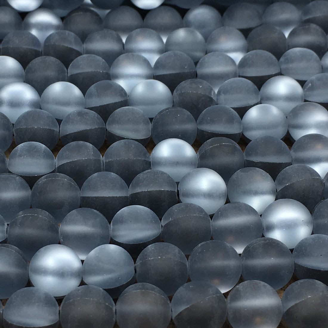 8mm Mystic Aura Beads Matte Charcoal Grey | Bellaire Wholesale