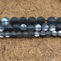 6mm Mystic Aura Beads Matte Charcoal Grey | Bellaire Wholesale
