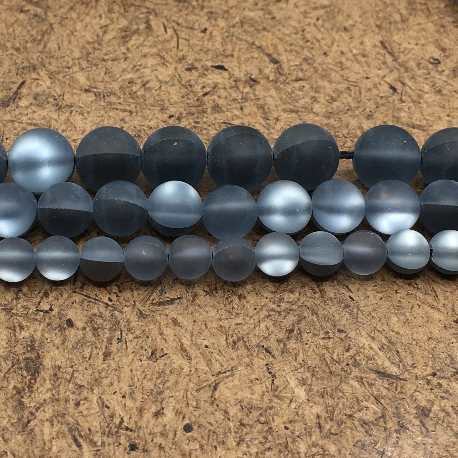8mm Mystic Aura Beads Matte Charcoal Grey | Bellaire Wholesale