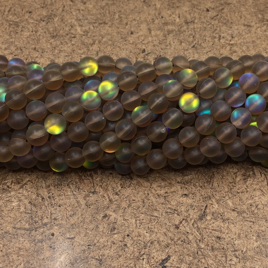 10mm Matte Smoky Mystic Aura Beads | Bellaire Wholesale