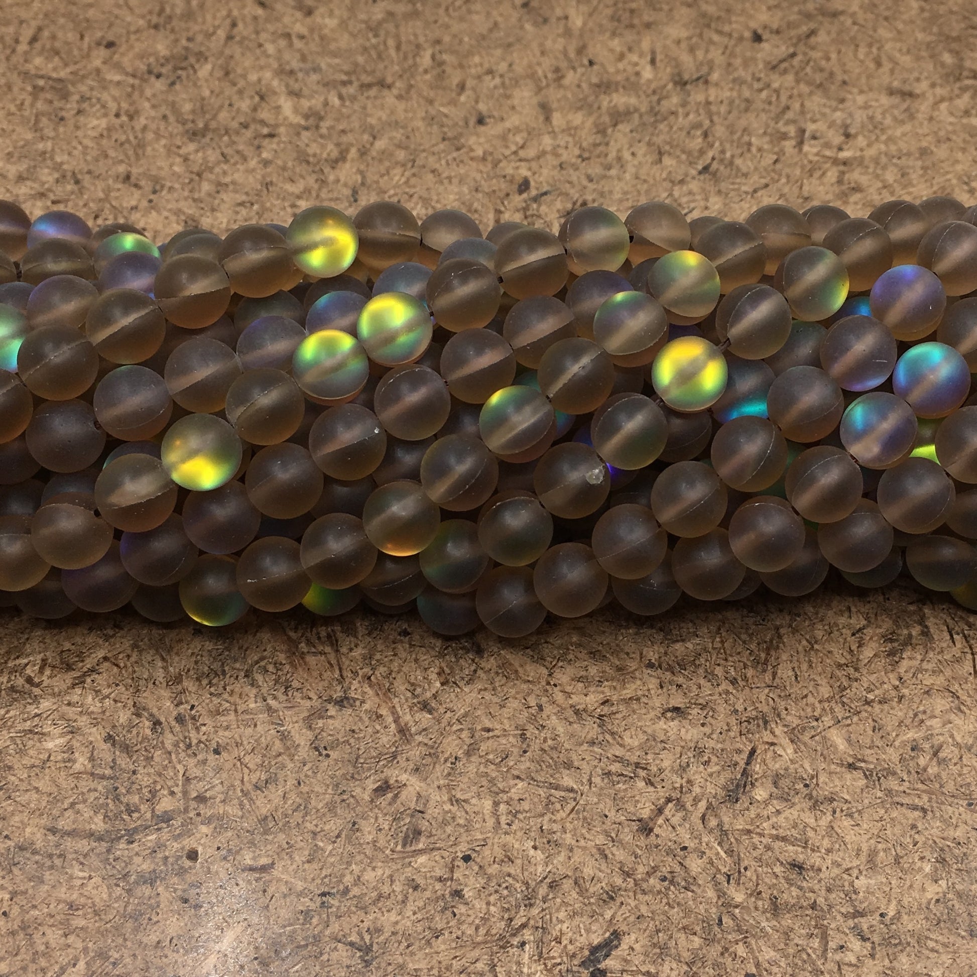 10mm Matte Smoky Mystic Aura Beads | Bellaire Wholesale