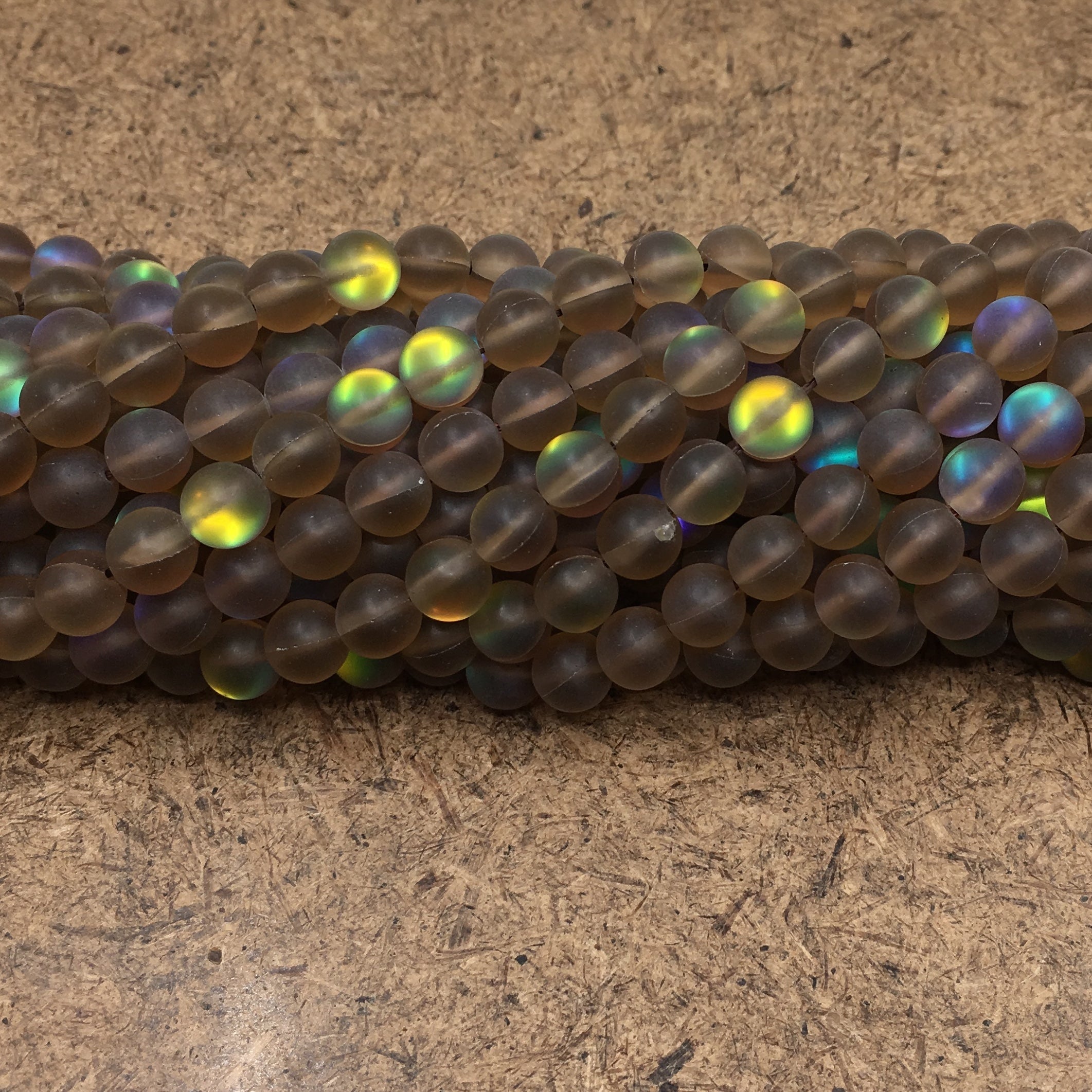 10mm Matte Smoky Mystic Aura Beads | Bellaire Wholesale