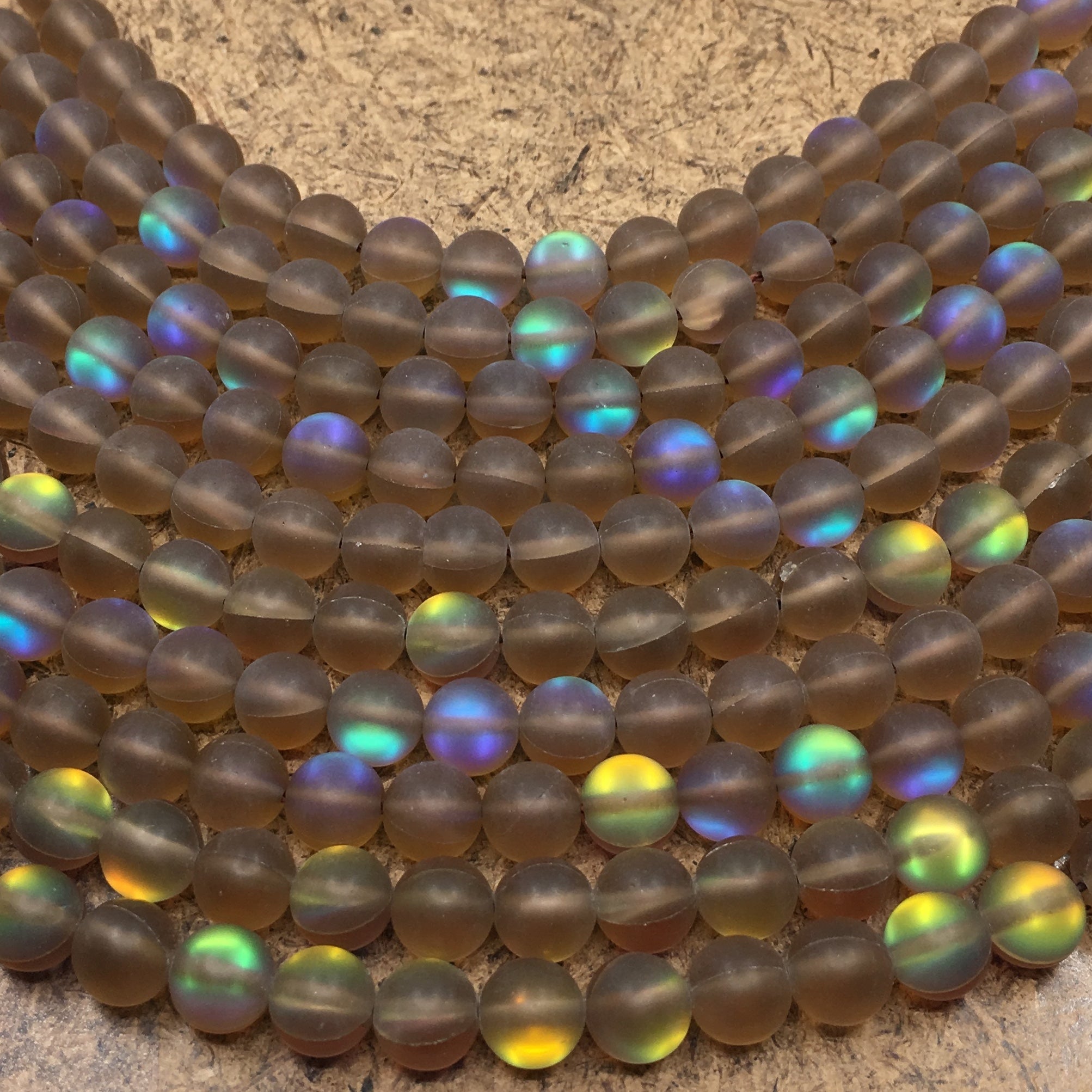 6mm Matte Smoky Mystic Aura Beads | Bellaire Wholesale