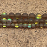 8mm Matte Smoky Mystic Aura Beads | Bellaire Wholesale