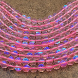 8mm Pink Mystic Aura Beads | Bellaire Wholesale