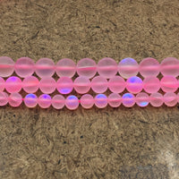 10mm Matte Pink Mystic Aura Beads | Bellaire Wholesale