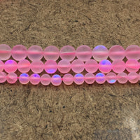 6mm Matte Pink Mystic Aura Beads | Bellaire Wholesale