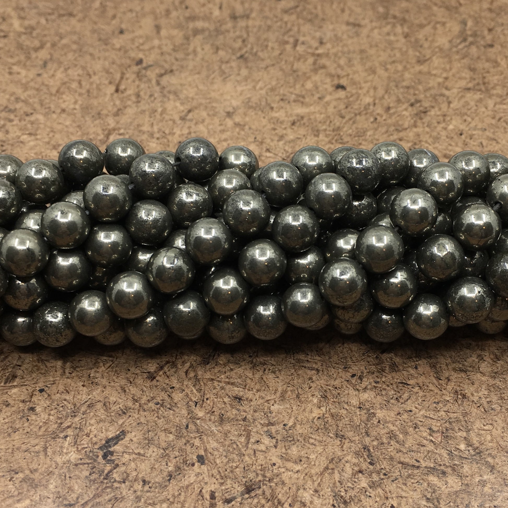 6mm Pyrite Bead | Bellaire Wholesale
