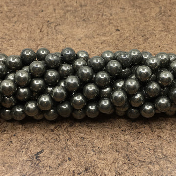 6mm Pyrite Bead | Bellaire Wholesale