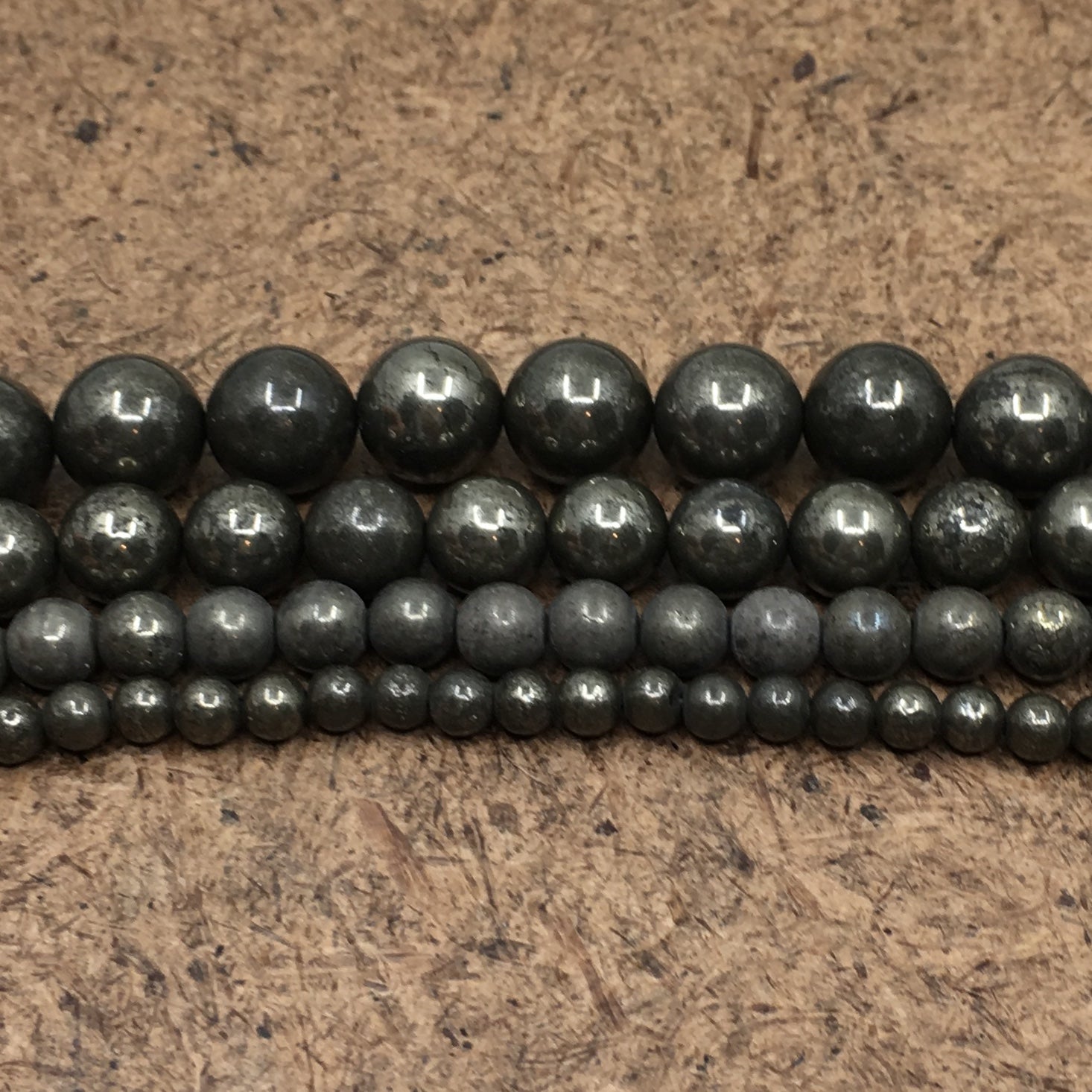 4mm Pyrite Bead | Bellaire Wholesale