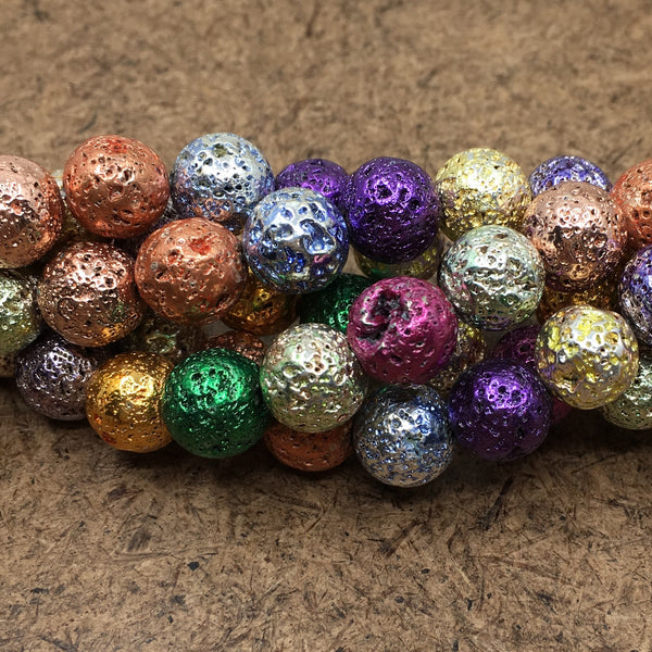 6mm Multicolored Lava Bead | Bellaire Wholesale