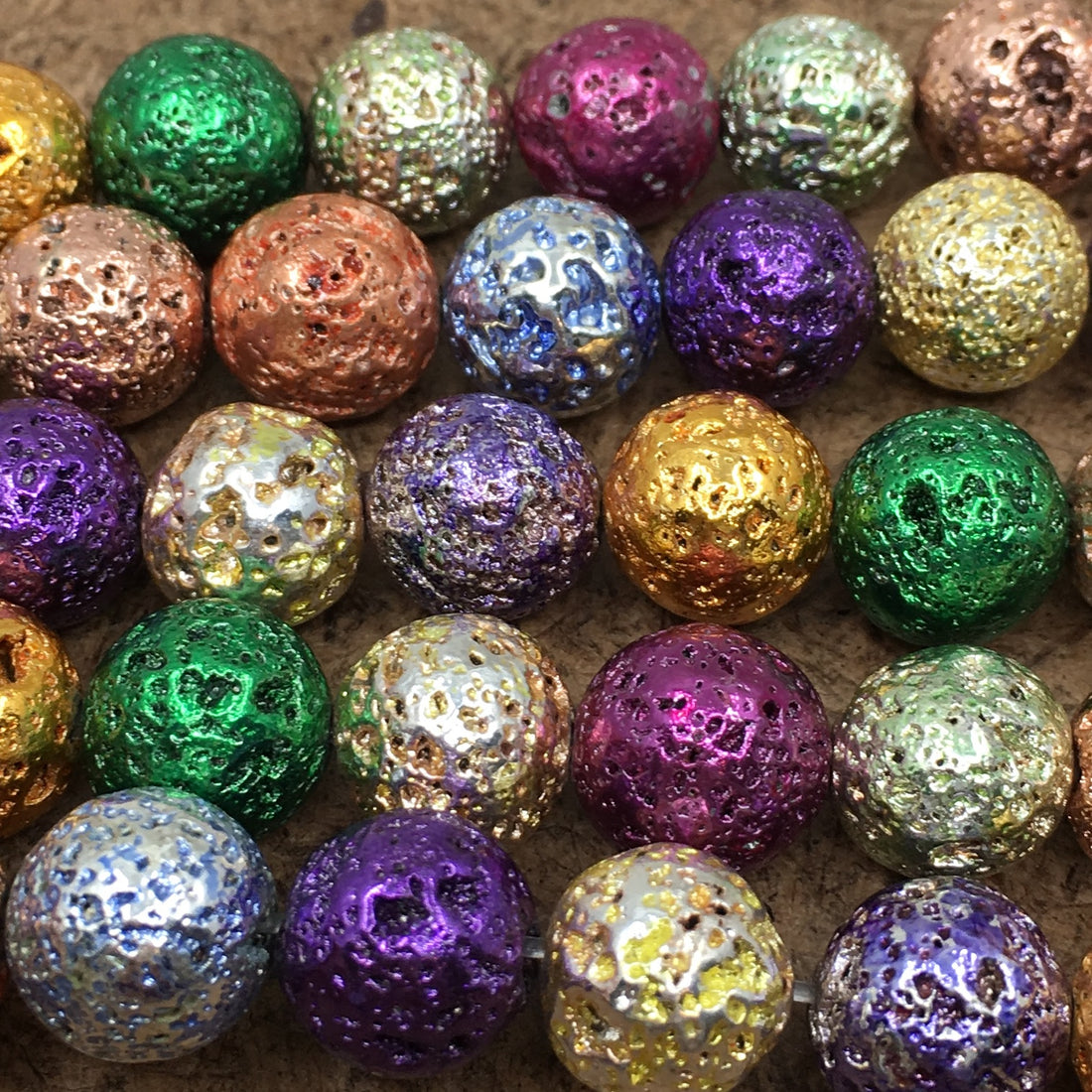 6mm Multicolored Lava Bead | Bellaire Wholesale