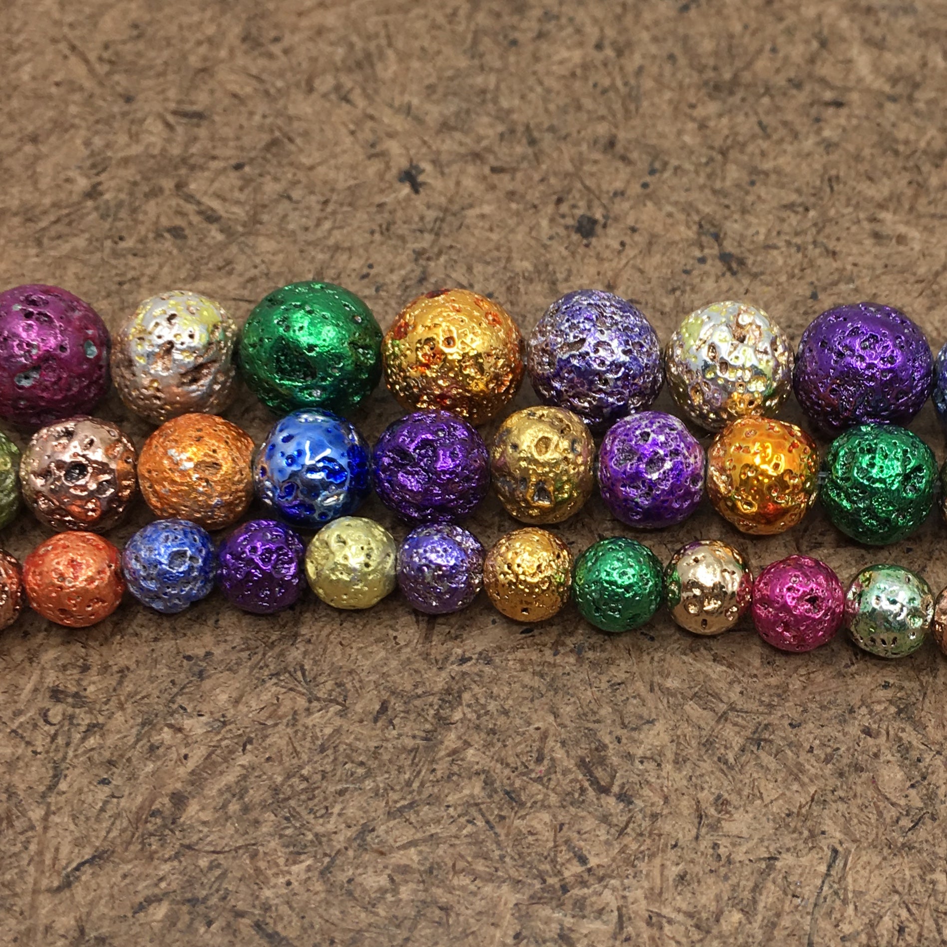 10mm Multicolored Lava Bead | Bellaire Wholesale