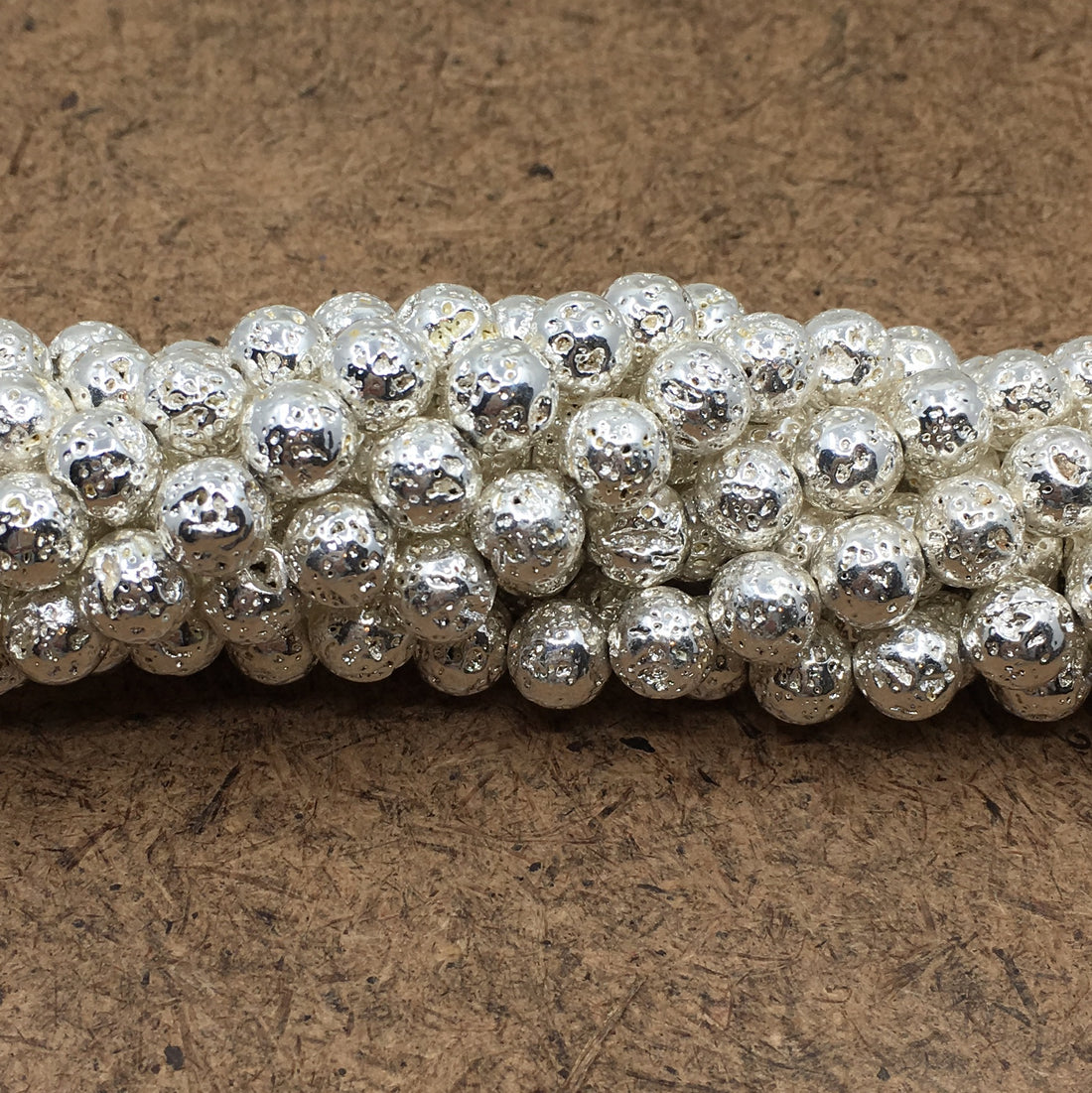 6mm Silver Lava Bead | Bellaire Wholesale