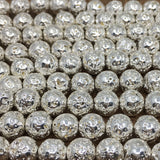 6mm Silver Lava Bead | Bellaire Wholesale