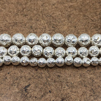 10mm Silver Lava Bead | Bellaire Wholesale
