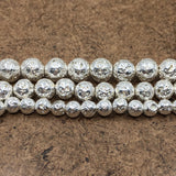 6mm Silver Lava Bead | Bellaire Wholesale