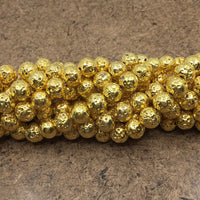 8mm Gold Lava Bead | Bellaire Wholesale