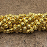 6mm Gold Lava Bead | Bellaire Wholesale