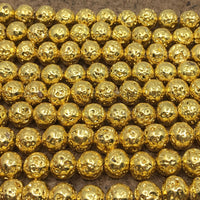 8mm Gold Lava Bead | Bellaire Wholesale
