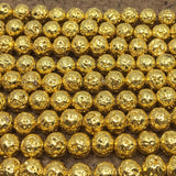 8mm Gold Lava Bead | Bellaire Wholesale