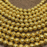 6mm Gold Lava Bead | Bellaire Wholesale