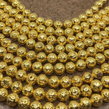 8mm Gold Lava Bead | Bellaire Wholesale