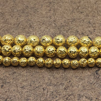 6mm Gold Lava Bead | Bellaire Wholesale