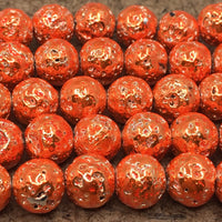 10mm Orange Lava Bead | Bellaire Wholesale