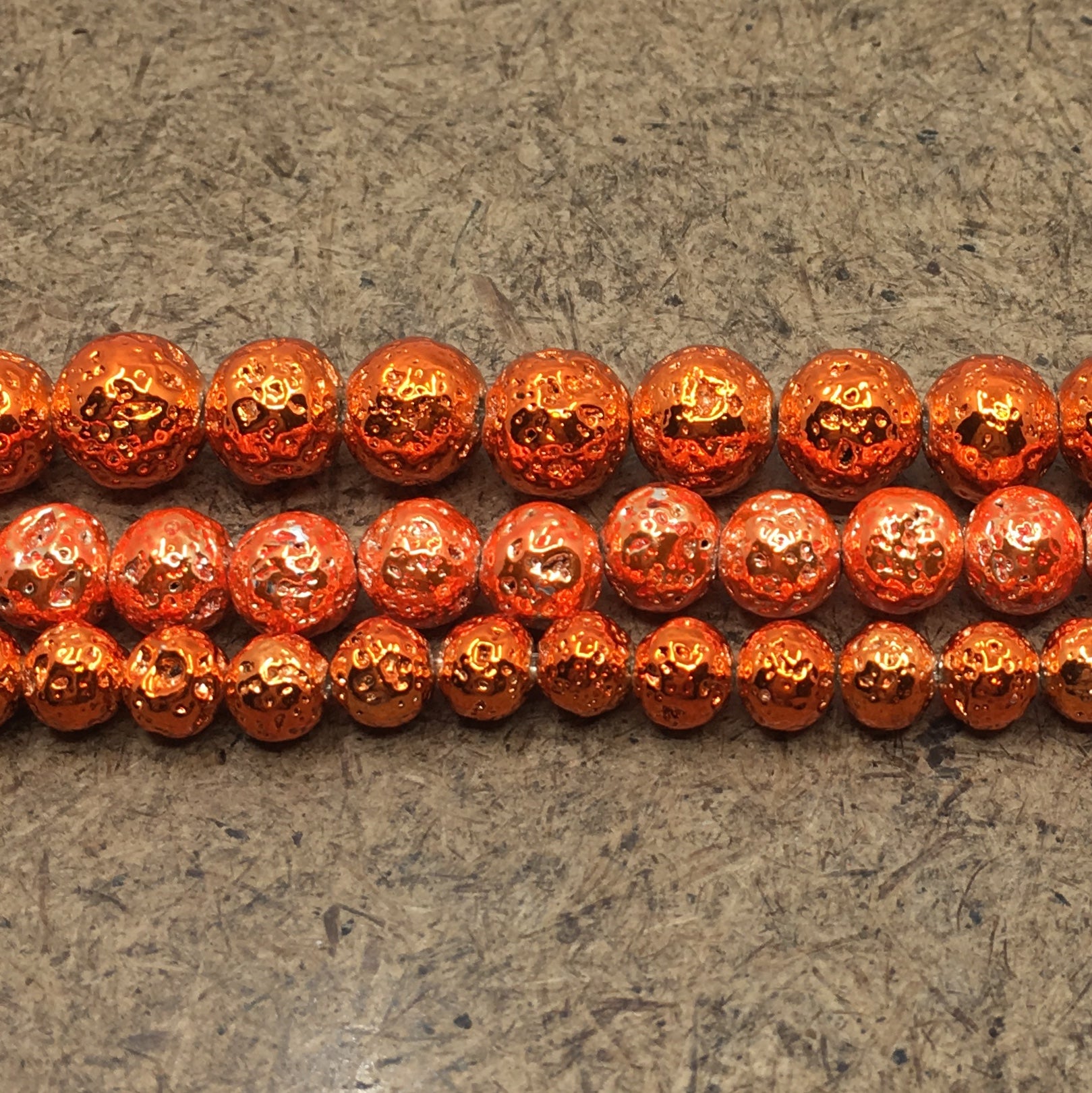 8mm Orange Lava Bead | Bellaire Wholesale