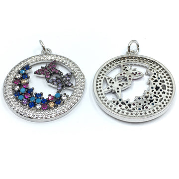 Silver Butterfly CZ Pave Charm | Bellaire Wholesale