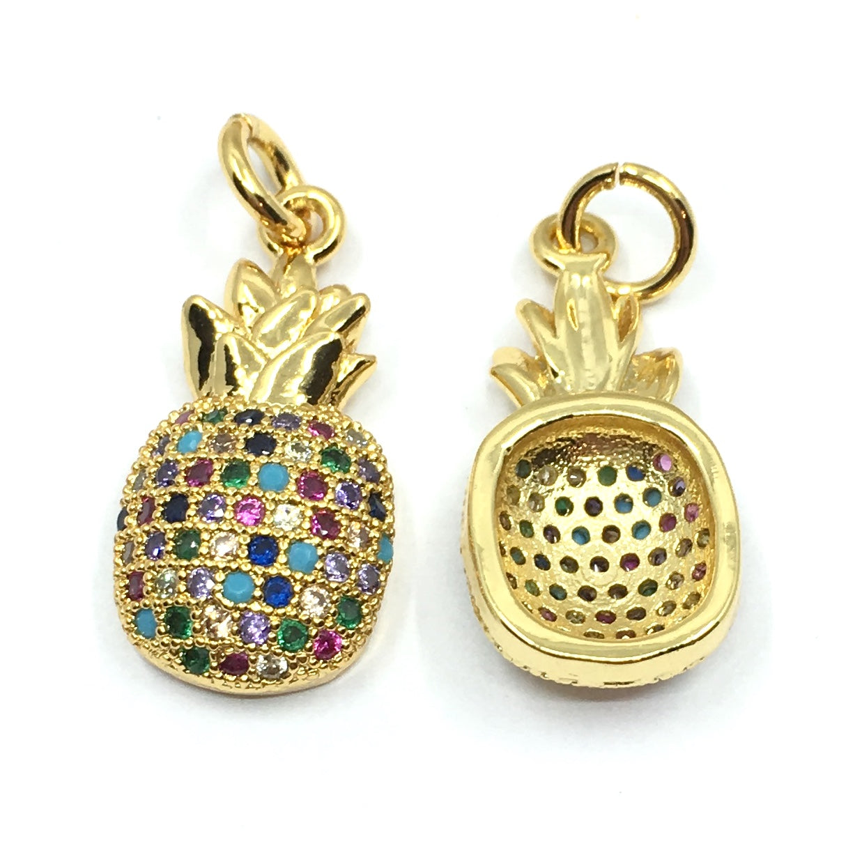 Gold Shoe Dangle Heel CZ Pave Charm | Bellaire Wholesale