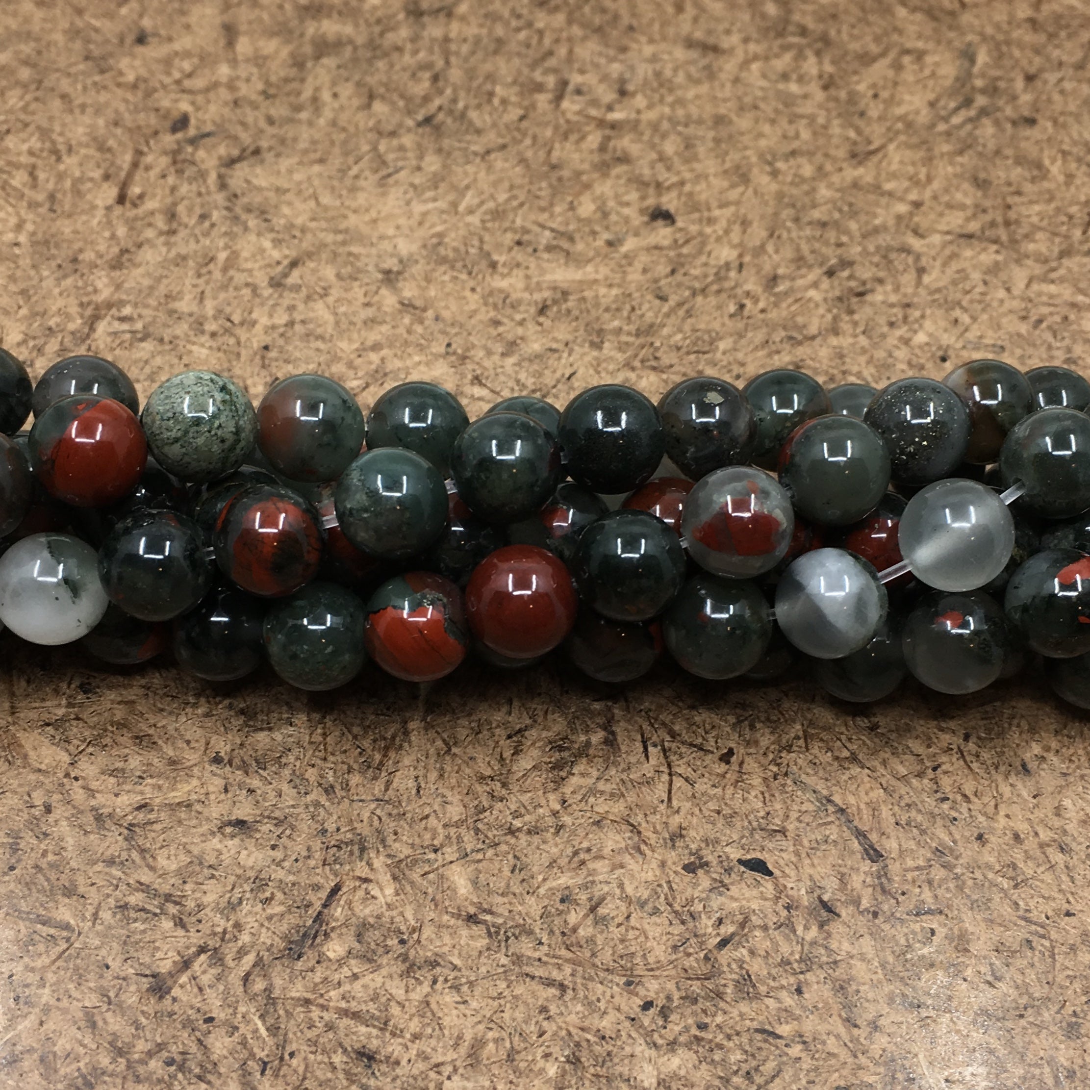10mm Blood Stone Bead | Bellaire Wholesale