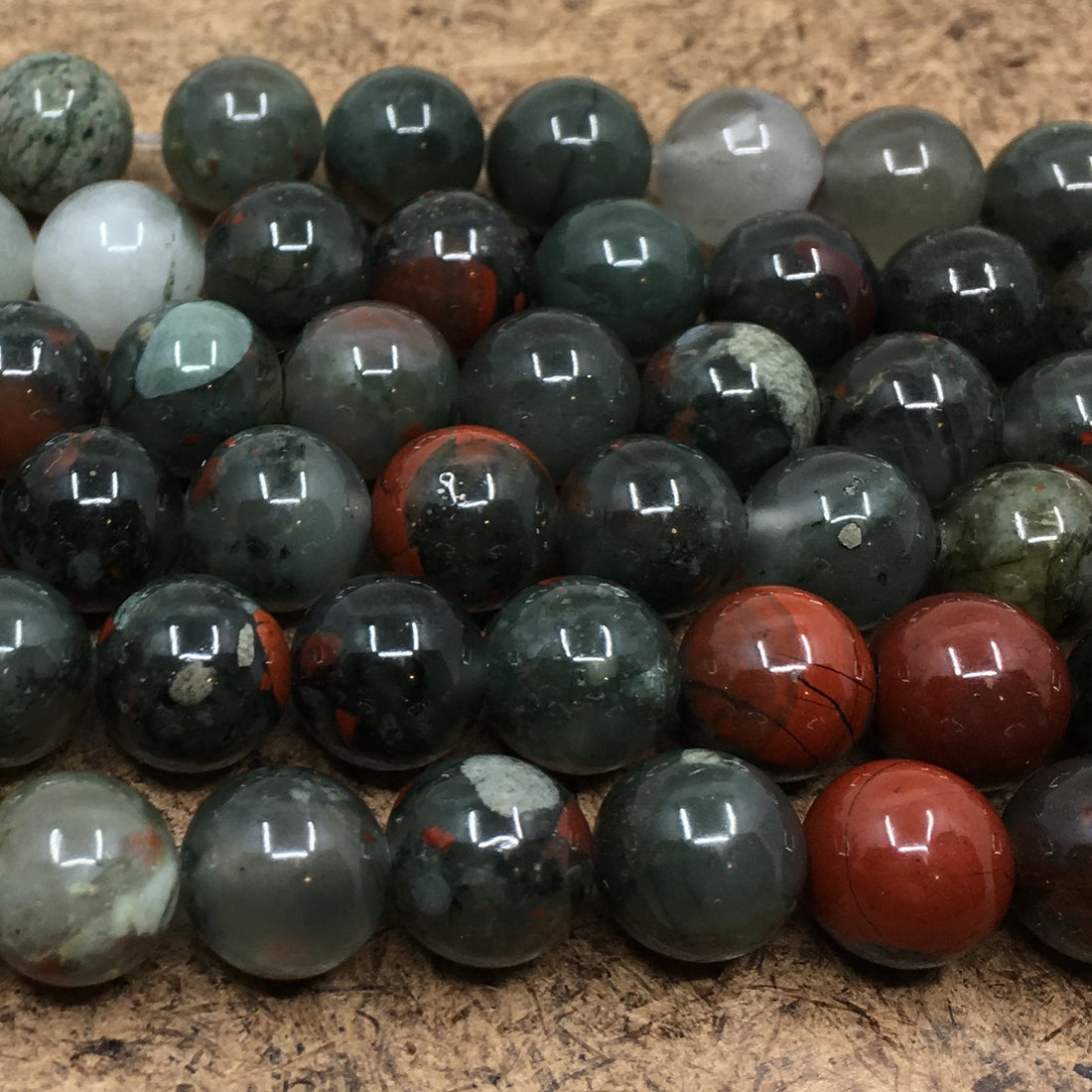 10mm Blood Stone Bead | Bellaire Wholesale