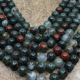 8mm Blood Stone Bead | Bellaire Wholesale