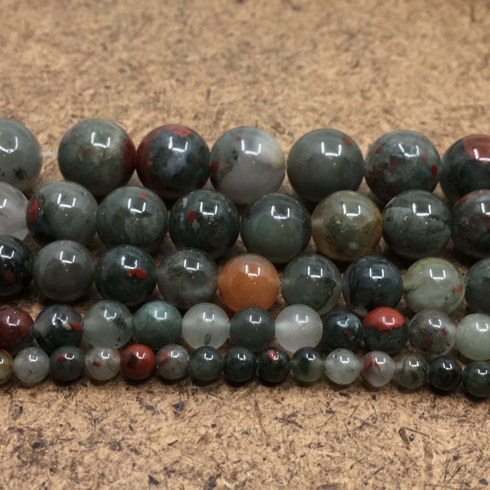 8mm Blood Stone Bead | Bellaire Wholesale