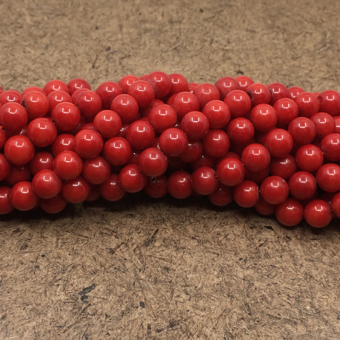 8mm Dyed Red Coral Beads | Bellaire Wholesale