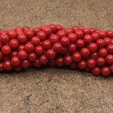 6mm Dyed Red Coral Beads | Bellaire Wholesale
