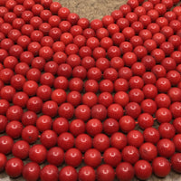 8mm Dyed Red Coral Beads | Bellaire Wholesale